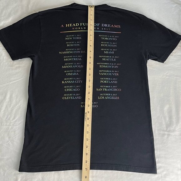 Next Level Apparel T-Shirt Top Women Size Medium Black World Tour 2017 Crew Neck - Picture 4 of 5